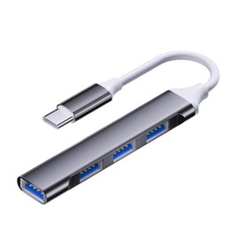 LokoBatii Multiport Adapter USB-C to 4-Port USB 3.0 Hubs - Your Ultimate Companion for Transfer Speed and Multitasking - Perfect for Mac Book, Phones, Pads and Much More - by LokoBatii (Grey)