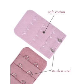 eBoot 18 Pieces Bra Strap Extender Bra Extension Straps, 3 Row 2 Hook, 18 Color, Rose Red, Pink, Blue, Purple, Red, White, Black, Skin Color, Light Pink, Light Purple, 2 x 1.3 inches