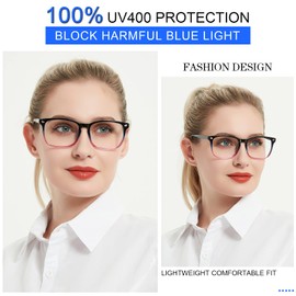 MARE AZZURO Trendy Bifocal Reading Glasses Women Blue Light Blocking Outdoor Readers 1.0 1.25 1.5 1.75 2.0 2.25 2.5 2.75 3.0 3.5 (Purple, 125)