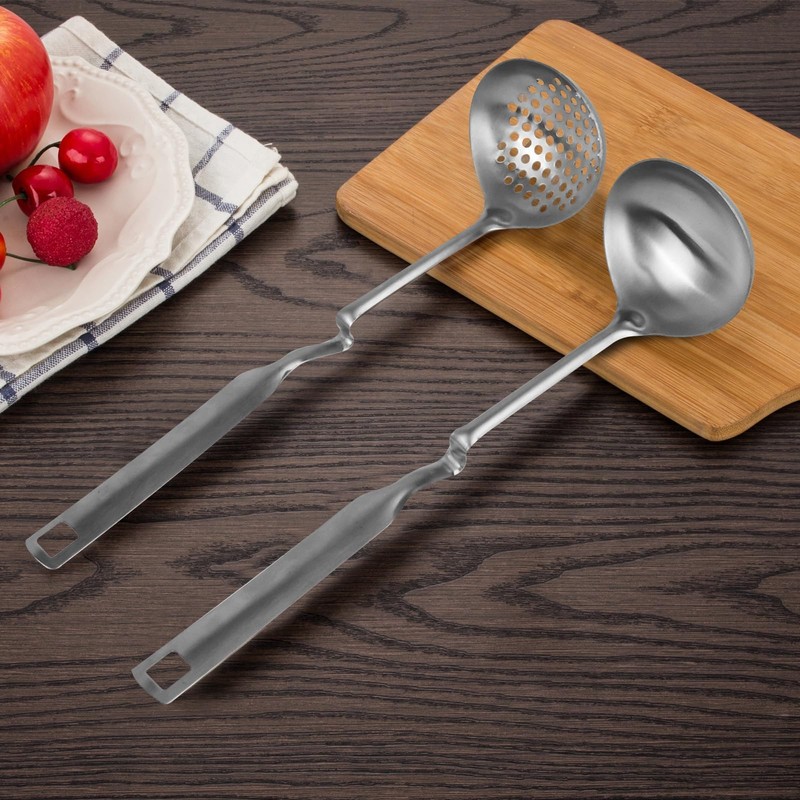 6 PCS Hot Pot Ladle, Strainer & BBQ Tongs Hotpot