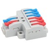 2-in-6-Out Lever Wire Connectors 10-Pack KV426 Push-in Terminal Blocks Compact