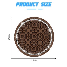 Zpana Bling Car Cup Holder Coaster, 4PCS 2.75 Inch Crystal Rhinestone Silicone Vehicle Drink Insert Mats, Anti Slip Auto Interior Water Bottle Holder Coaster, Universal for SUV RV Truck