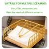 Metal Napkin Holder with Wood Base – Modern Freestanding Paper