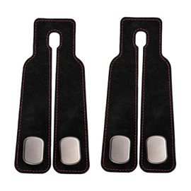 2 PCS Car Seat Back Double Hook Leather Car Headrest Hook Multifunctional Car Seat Purse Hook Black Car Hanger Storage for Bags Purses Handbags Organiser Car Inside Accessories