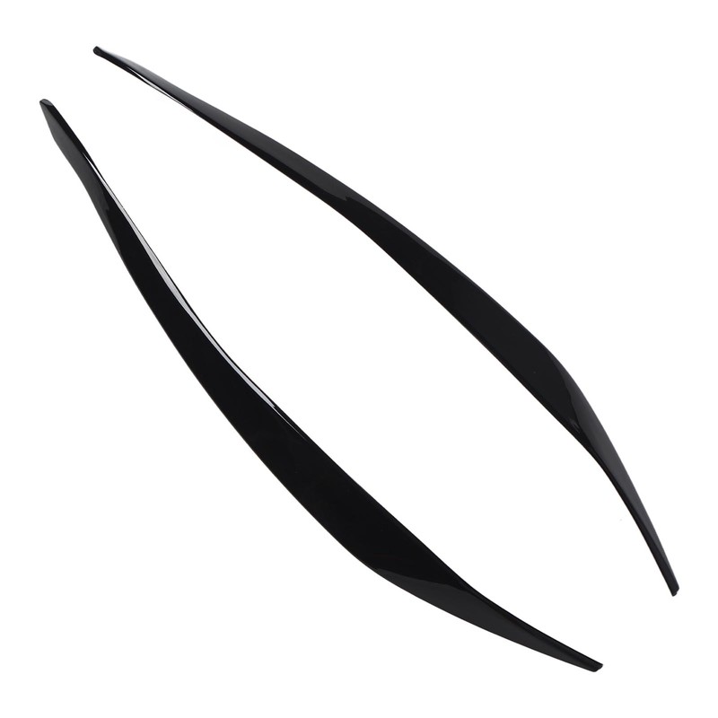 Front Headlight Eyebrow Cover ABS Black Front Headlight Lamp Eyebrow