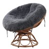 ROYALAY Faux Fur Cover for Papasan Cushion with Fluffy Plush,Shaggy