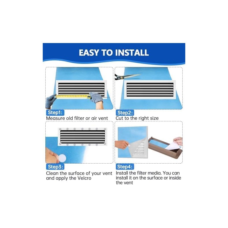 Air Vent Filters, 16" x 90" Cut to Fit Air