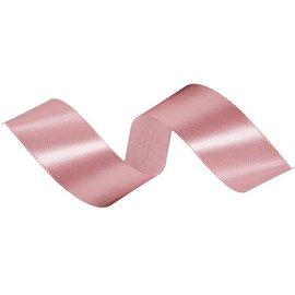 Rose Gold Satin Ribbon 1-1/2 Inches, 25 Yards Solid Color Fabric Ribbon for Gift Wrapping, Crafting, Bows Making, Sewing Projects, Christmas Tree and Wedding Party Decoration