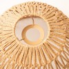 Handwoven Natural Jute Pendant Lampshade Rattan-Style Ceiling Light Shade for