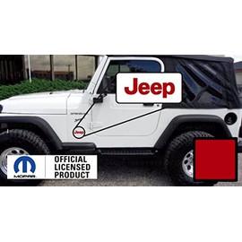 Decal Mods Fender Small Jeep Side Logo Graphic fits Jeep Wrangler TJ (1997-2006) (Set of 2) SJ3Y6 Red
