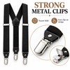 Adjustable Solid Color Polyester Suspenders for Adult Pants, Shirts and