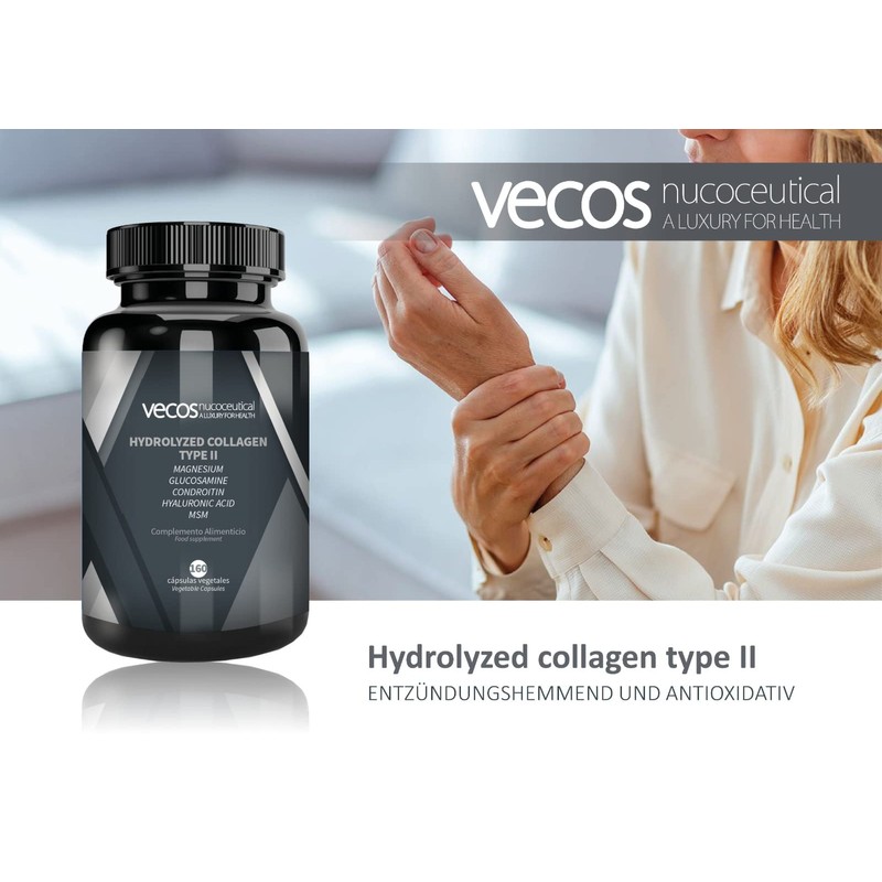 Vecos Hydrolysed Collagen Type II with Chondroitin and Hyaluronic Acid,