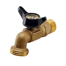 Everflow Supplies 46121-NL Quarter Turn Hose Bib w/1/2" Mip And A 1/2" Solder Cup Connect