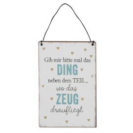 levandeo Set of 3 Metal Signs Height 15 cm Funny Sayings Colourful Wall Picture Wall Decoration Signs Gift