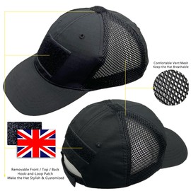 ehsbuy Camo Mesh Baseball Cap Men's with Cooling Tube Scarf Army Tactical Cap Face Scarf Military Airsoft Summer Trucker Cap Bandana Neck Gaiter Snoods for Hunting Running Sports & Outdoor, Solid