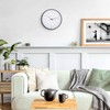 K&L Wall Art Silent Wall Clock Kitchen Black White Durable