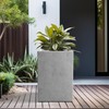 Kante 15.7" H Tall Rectangular Concrete Planters, Outdoor Indoor Lightweight