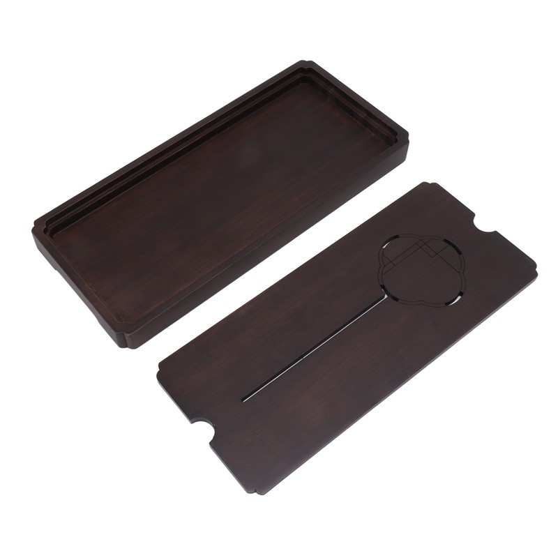 Chinese Water Storage Drainage Tea Tray Bamboo Simple Decorative Robust
