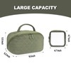 Makeup Bag,Quilted Puffer Cosmetic Bag for Women, 180° Lay-Flat Travel