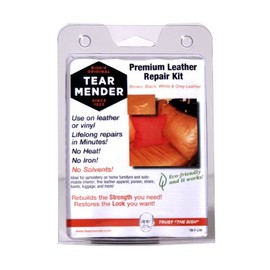 Tear Mender Premium Leather Repair Kit with Patches and Color Refinish Compound, 2 oz Bottle, TM-P-LRK