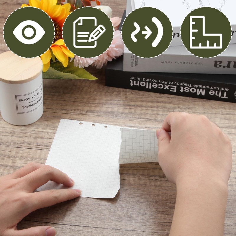 SWTYExt 3 Packs A6 Refill Paper Squared 180 Sheets 6