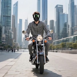 Helmet Goggles - Motorcycle Helmet Riding Goggles Glasses - Dustproof Windproof Motocross Eyewear with Removable Face Cover Welding Glasses for Drivers Outdoor Bike