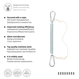MAMOI® Baby Cradle Spring with Safety Rope Spring Cradle Swing for Sleeping Suspended Armchair Swing Spring | Relaxed Sleep | Safety Rope UP to 30kg! | Made in EU