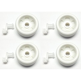Kitchen Basics 101: 4-Pack WD12X271 Dishwasher Dishrack Roller for GE, Lower Front
