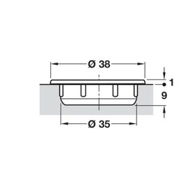 2 Pcs Hinge Hole Cover 35mm Plastic Hinge Hole Cover Brown Hinge Hole Cap Furniture Door Cabinet Hinge Hole Cove for Kitchen Cabinets Brown Hinge HAFELE Cover Cap