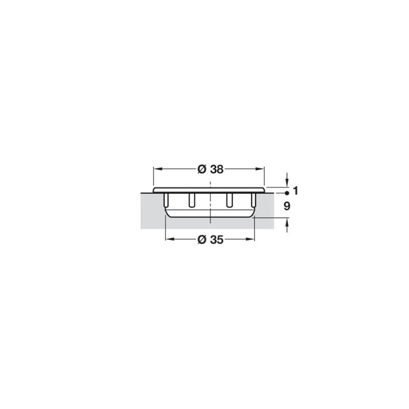 2 Pcs Hinge Hole Cover 35mm Plastic Hinge Hole Cover