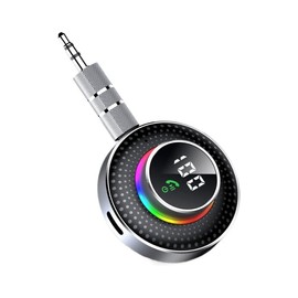 Bluetooth 5.3 Empfänger LED Anzeige, Freisprecheinrichtung Anrufen Car Kit Wireless Receiver, AUX Adapter Stereo Home Kopfhörer 3.5mm drahtloser Empfänger