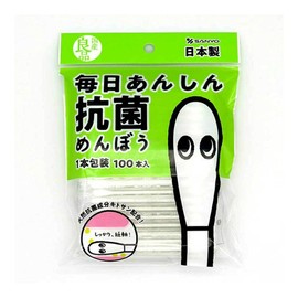 Sanyo Good Goods Daily Anshin Cotton Swabs, 100 Count (Pack of 1)