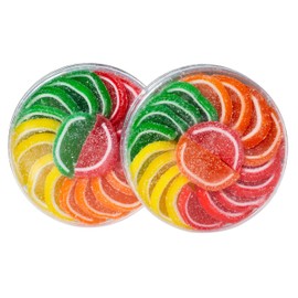 Boston Fruit Slices - SET OF TWO 11oz Acetate Circles - America's Original Fruit Slices - Vegan, Gluten Free, Completely Allergen Free!