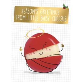 Seasons Greetings From Little Baby Cheesus - Funny Cute Christmas Card