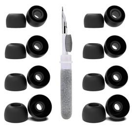 Vykyntow 8 Pairs Replacement Ear Tips Compatible with DEWALT Jobsite Pro X2, with 3 in 1 Cleaner Kit, Silicone Ear Tips (XS/S/M/L)