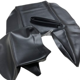 Yamaha Jeel 250 Front and Rear Seat Set, Special Design, Seat Cover, Made in Japan (Thick Fabric), Fabric Color: Black / Tandem Belt Included, Replacement Type CHRIS-YCH2075-C10B36