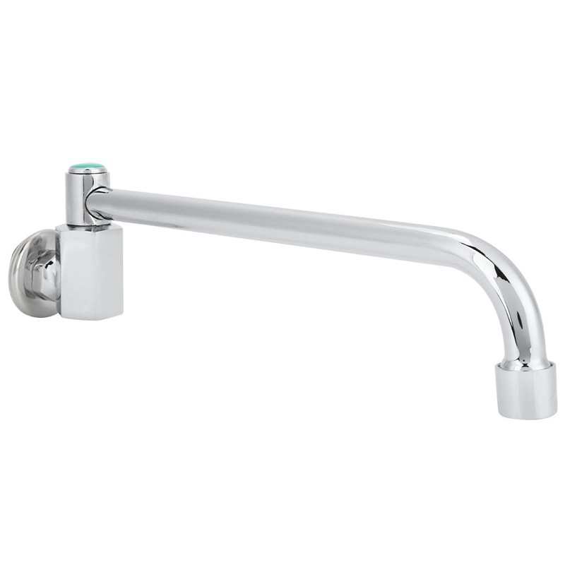 Copper Alloy Silver Wall‑Mounted 360 Degree Rotating Faucet Semi‑Automatic Kitchen