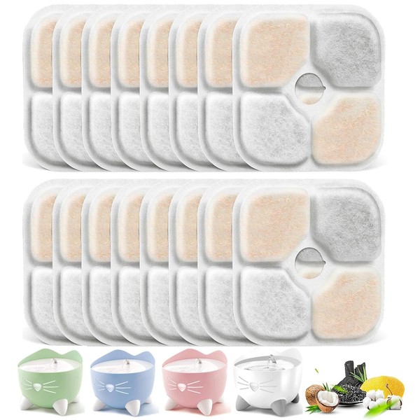16 Pack Cat Water Fountain Filters Compatible with Catit PIXI