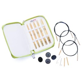 KnitPro Bamboo Interchangeable Needles Starter Set – 1 Piece, Multi-Coloured