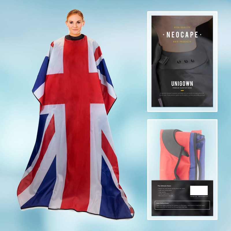NeoCape Unigown Hairdressing Gown - Premium Barber Cape with built-in