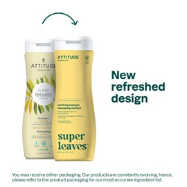ATTITUDE Clarifying Hair Shampoo, EWG Verified, Restores Shine, Naturally Derived Ingredients, Vegan and Plant Based, Lemon Leaves and White Tea, 16 Fl Oz