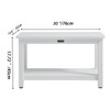 30'' Heavy Duty Shower Bench for Inside Shower, White Poly