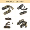 Antique Vintage Quick Release Locking Hooks, Pack of 2 Small