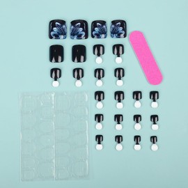 24PCS Purple Flower Toe Press on Nails Short Square Fake Toenails Press on Toenails for Women Full Cover Reusable False Toenails Spring Summer Glue on Toenails Purple Artificial Acrylic Toe Nails