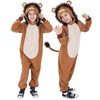 Leadtex Kids Lion Oneise Costume, Lion Animal Jumpsuit for Unisex