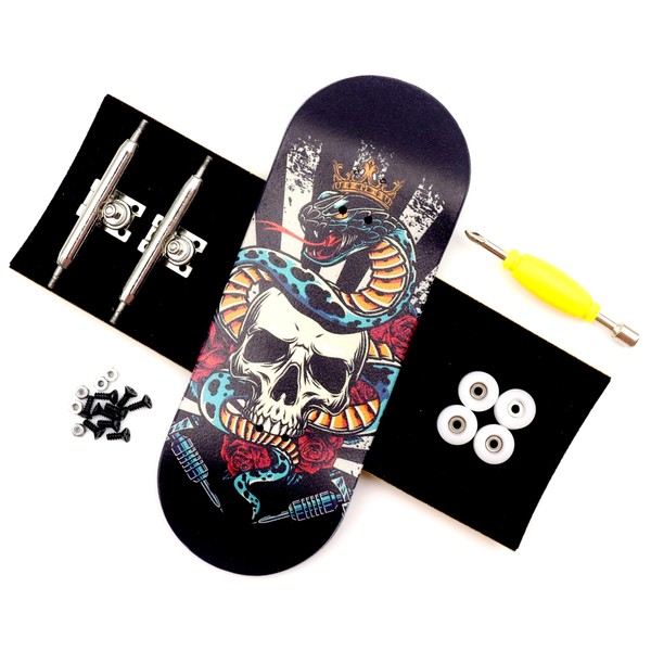 RACOFSB 36mm Pro Fingerboard with Wooden Finger Skateboard Deck Upgraded