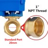 1" Motorized Ball Valve Brass Ball Valve with Standard Port,