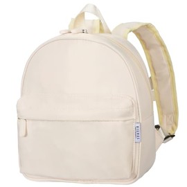 BIGHAS Lightweight Toddler Kids Backpack with Chest Strap For Boys and Girls, Preschool Kindergarten 3-6 Years Old 30 Colors (Beige)