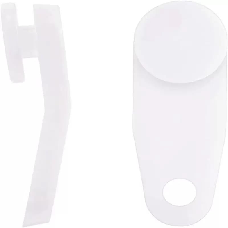 50 Pcs White Plastic Curtain Hooks Roller Track Gliders White