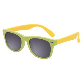 bingdwendwen Kids Polarized Sunglasses TPEE Flexible Frame for Girls Boys, Green yellow